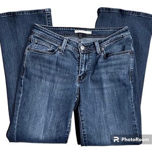 Levi's 529 Curvy Boot Cut Sz 30x32 Stretch Blue Denim Jeans Womens Black Label